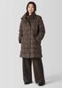 Eggshell Recycled Nylon Stand Collar Coat