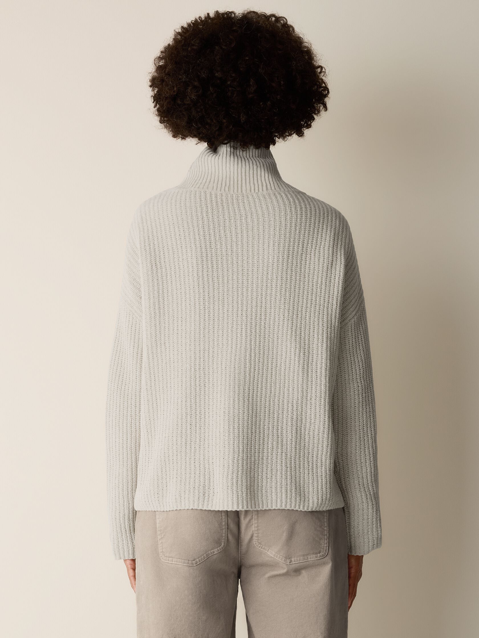 Organic Cotton Chenille Turtleneck Top