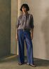 Lightweight Organic Cotton Denim Full-Length Trouser