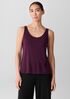 Stretch Silk Jersey Scoop Neck Tank