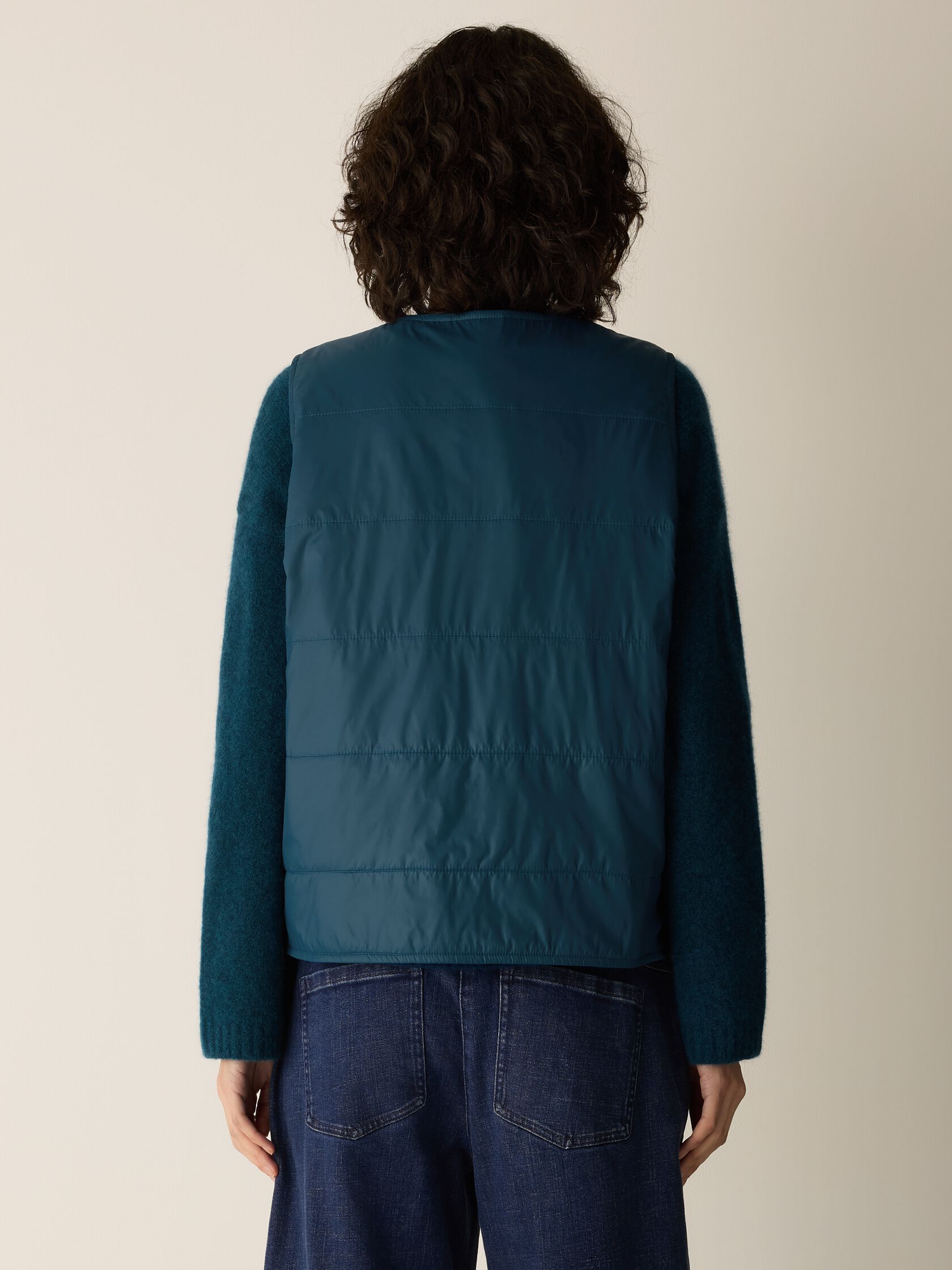 Eggshell Recycled Nylon Quilted Vest