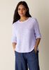 Organic Linen Cotton Slub Crew Neck Top