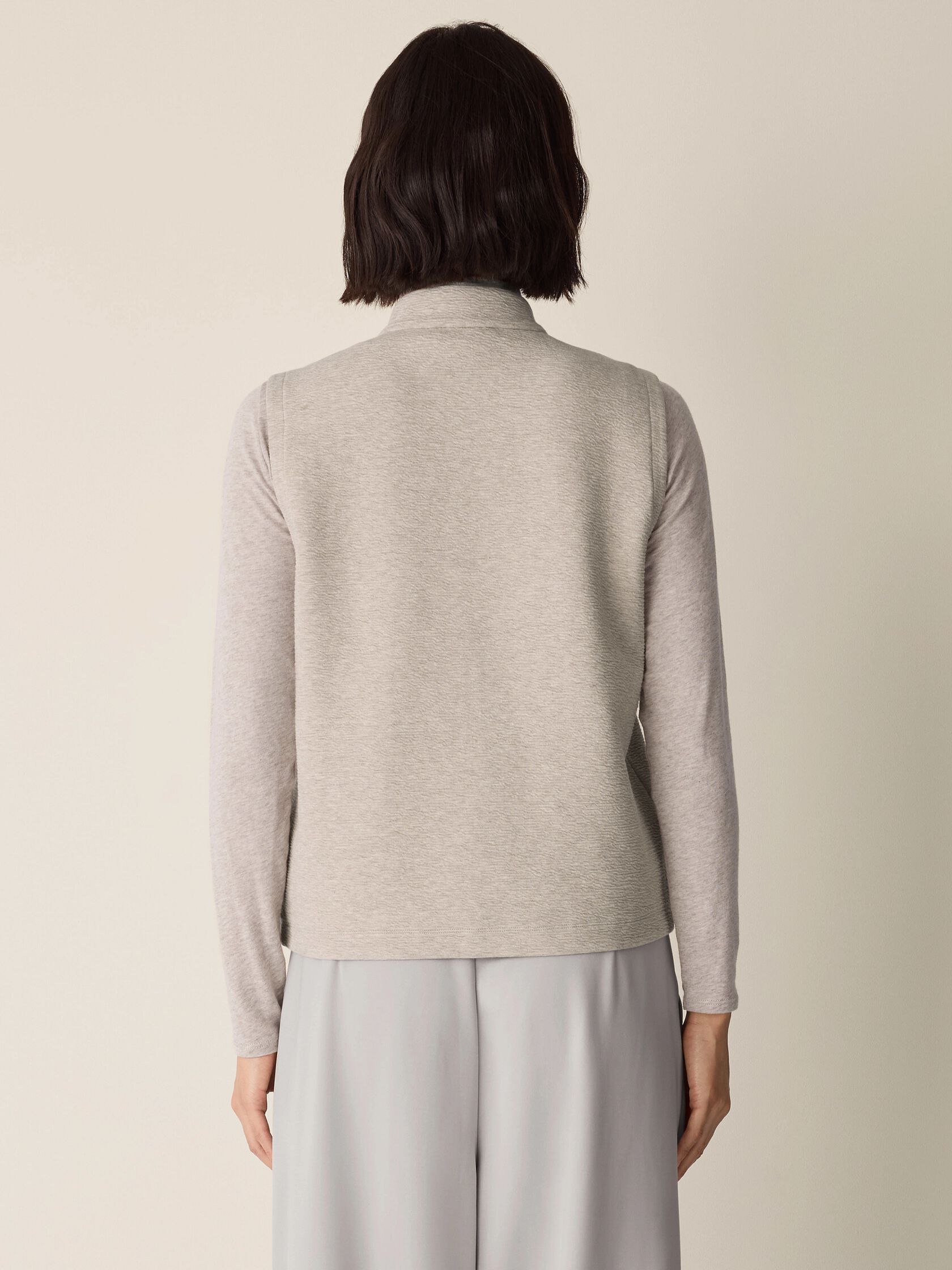 Textured Cotton Doubleknit Vest