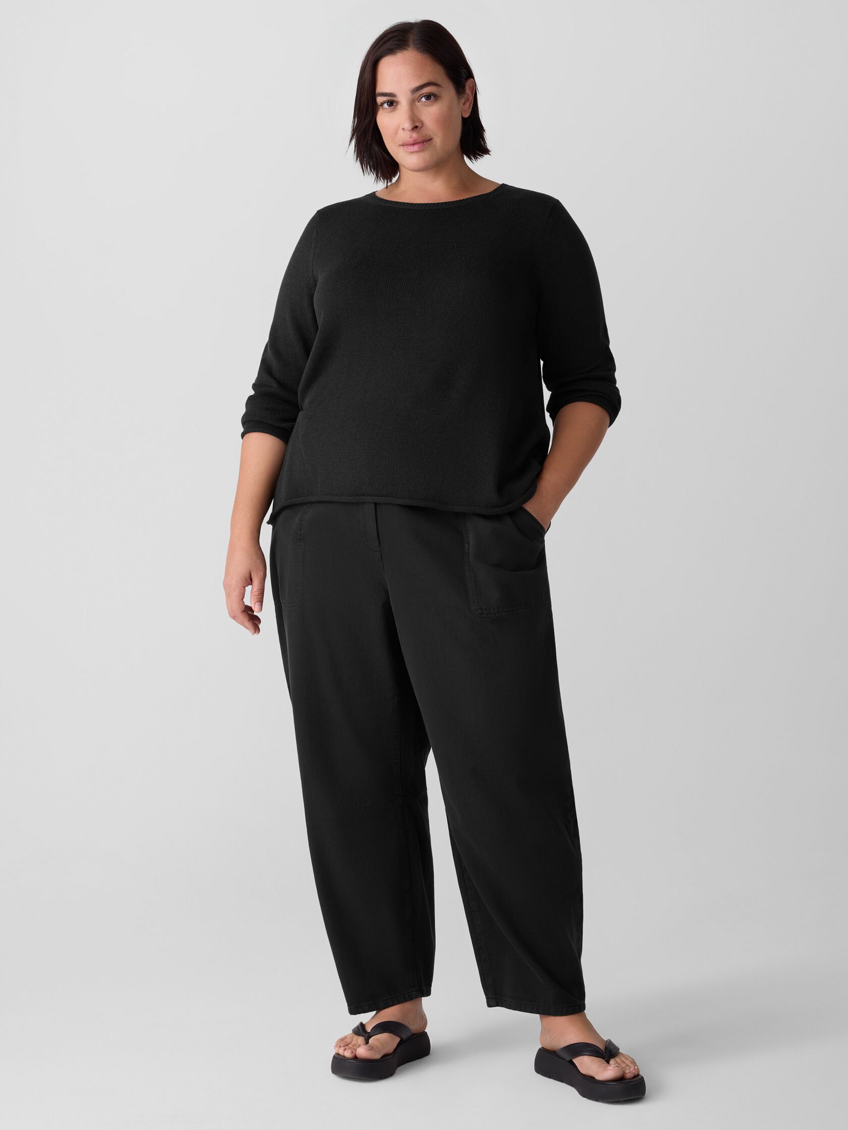 Peruvian Cotton Blend Bateau Neck Top