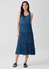 Crushed Silk Tiered Dress