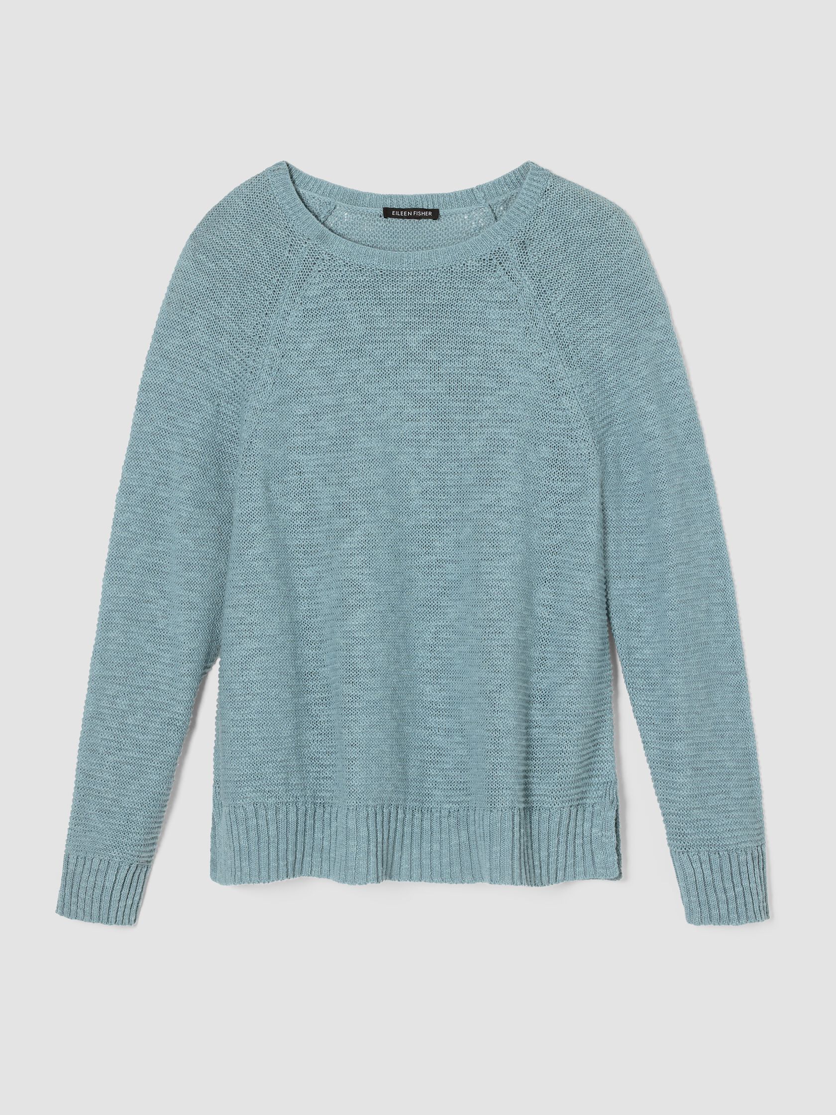 Organic Linen Cotton Slub Crew Neck Top