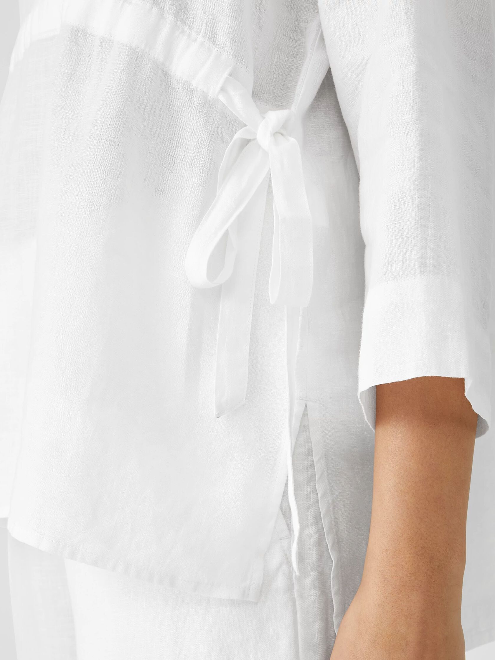 Organic Handkerchief Linen Bateau Neck Top