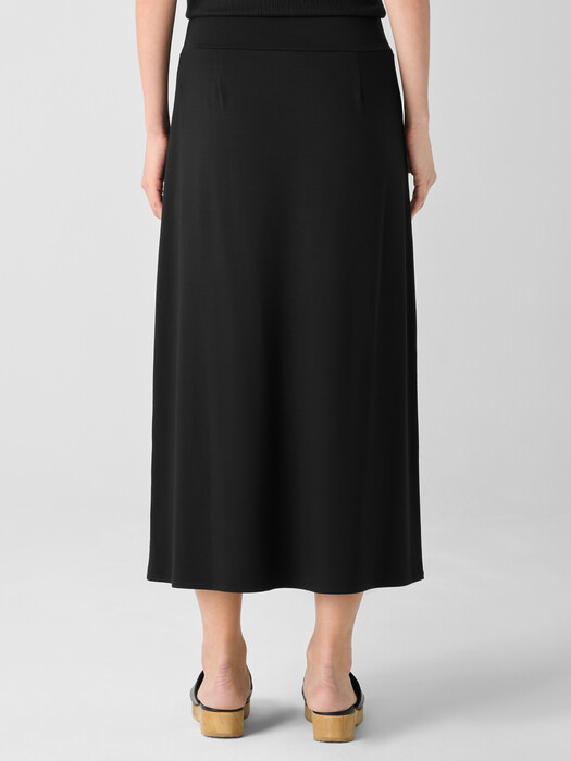 Stretch Jersey Knit A-Line Skirt