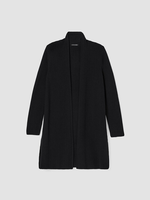Peruvian Organic Cotton Crepe Long Cardigan