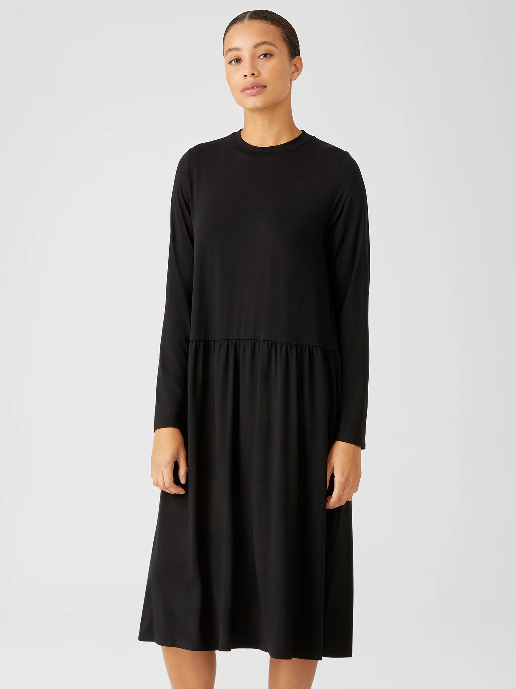 Fine Jersey Shirred Dress