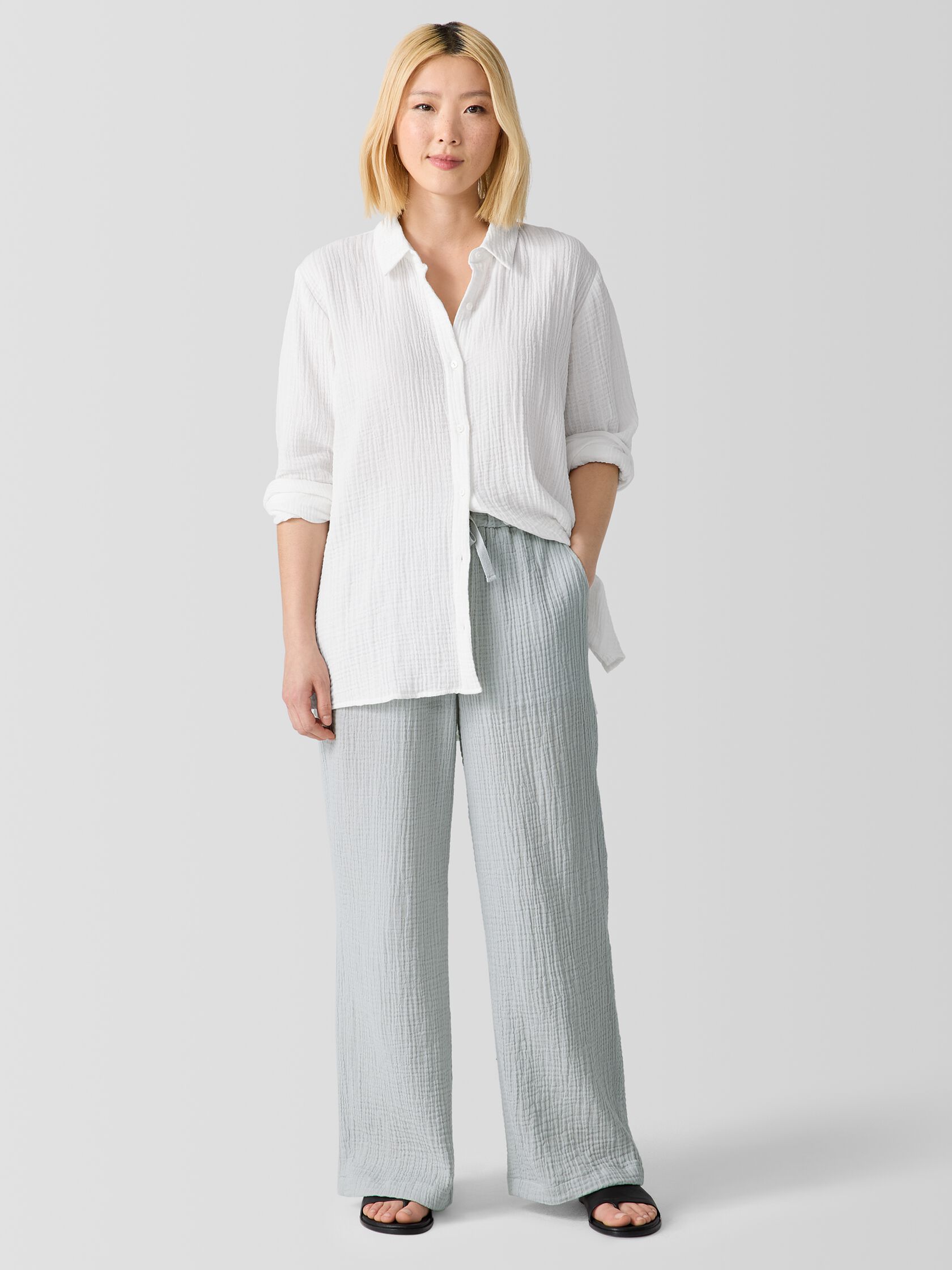 Organic Cotton Lofty Gauze Straight Pant