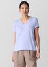 Organic Cotton Slubby Jersey V-Neck Tee