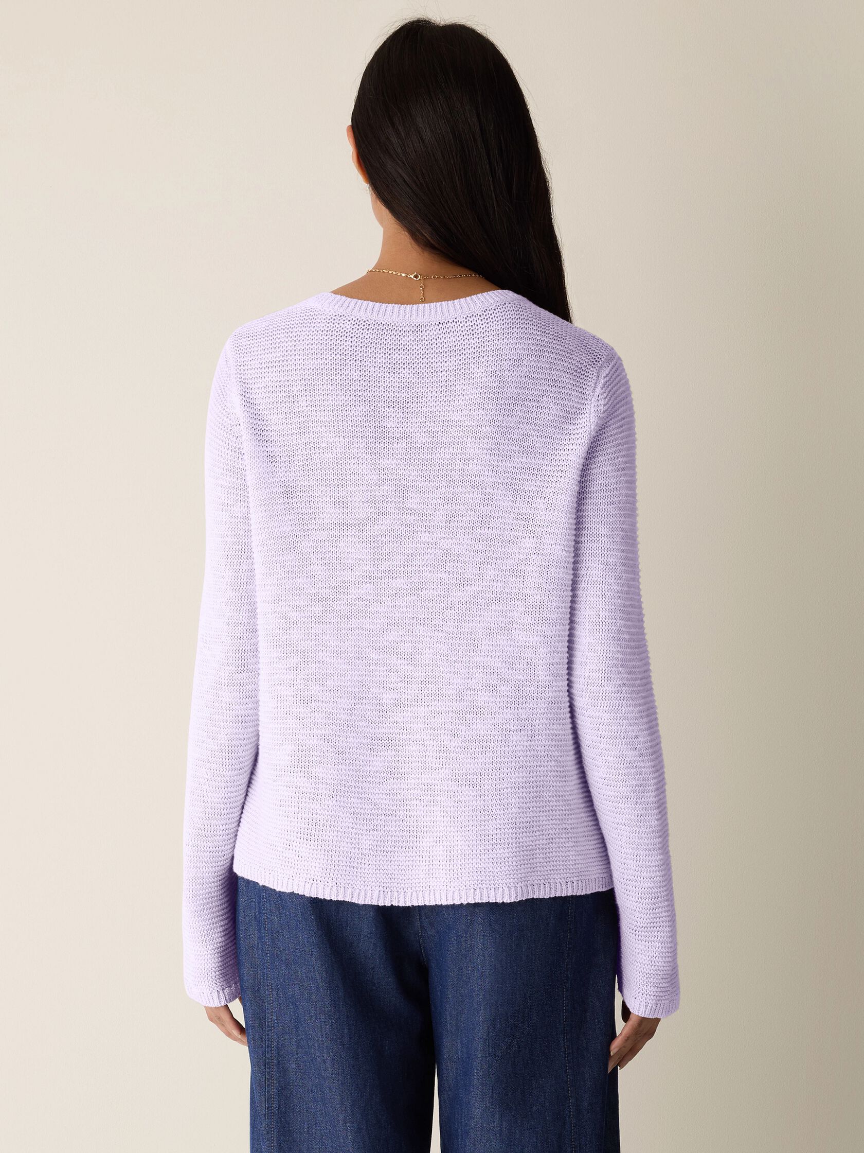 Organic Linen Cotton Slub Crew Neck Top