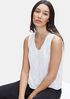 Tencel & Metal V-Neck Shell