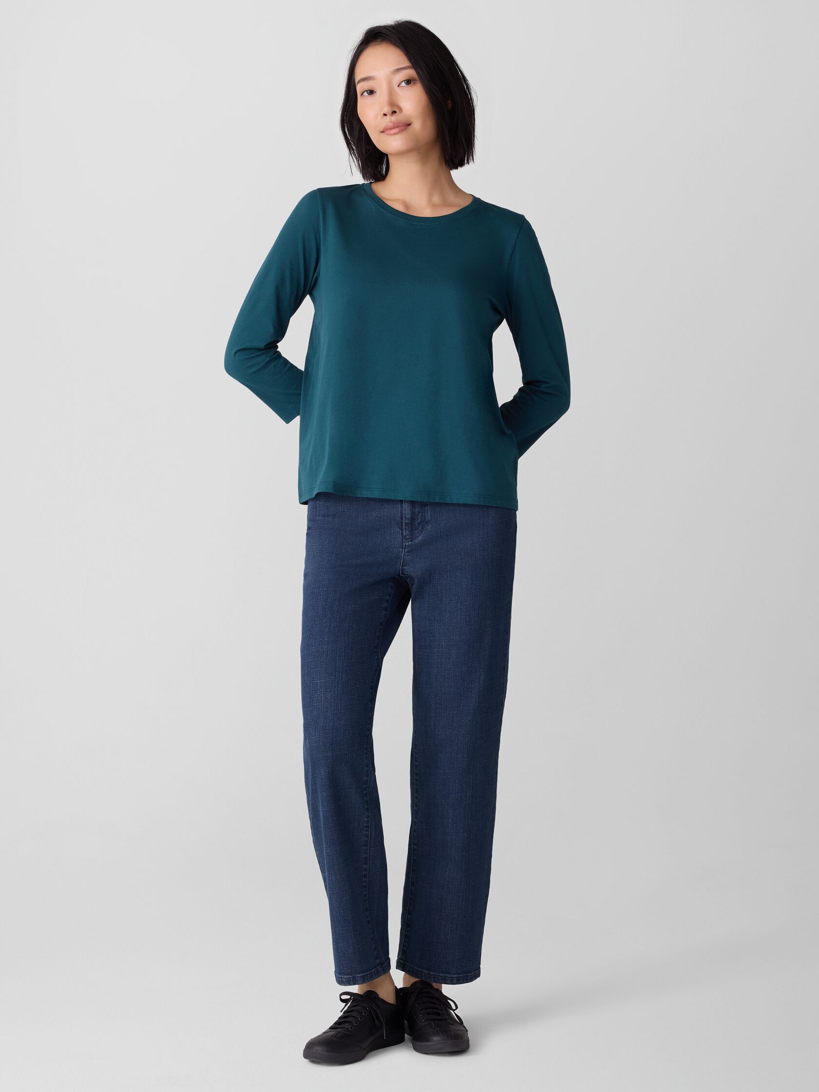 Organic Pima Cotton Jersey Long-Sleeve Tee