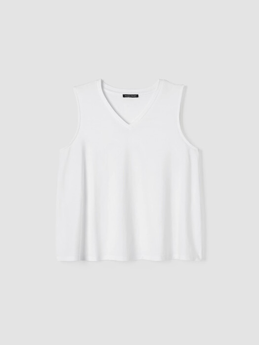Stretch Jersey Knit V-Neck Tank