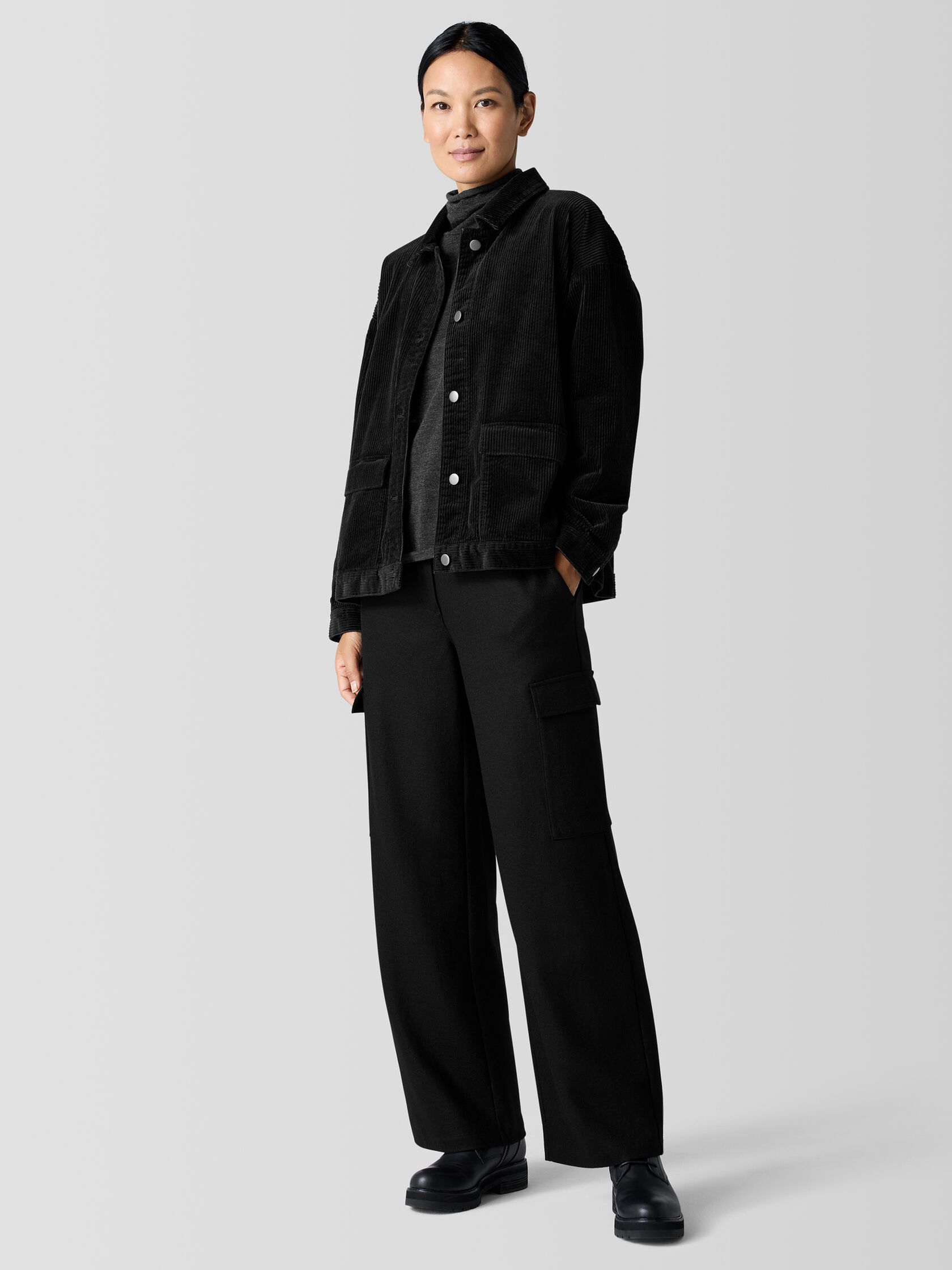 Organic Cotton Corduroy Classic Collar Jacket
