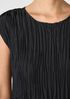 Crushed Silk Jewel Neck Tiered Dress