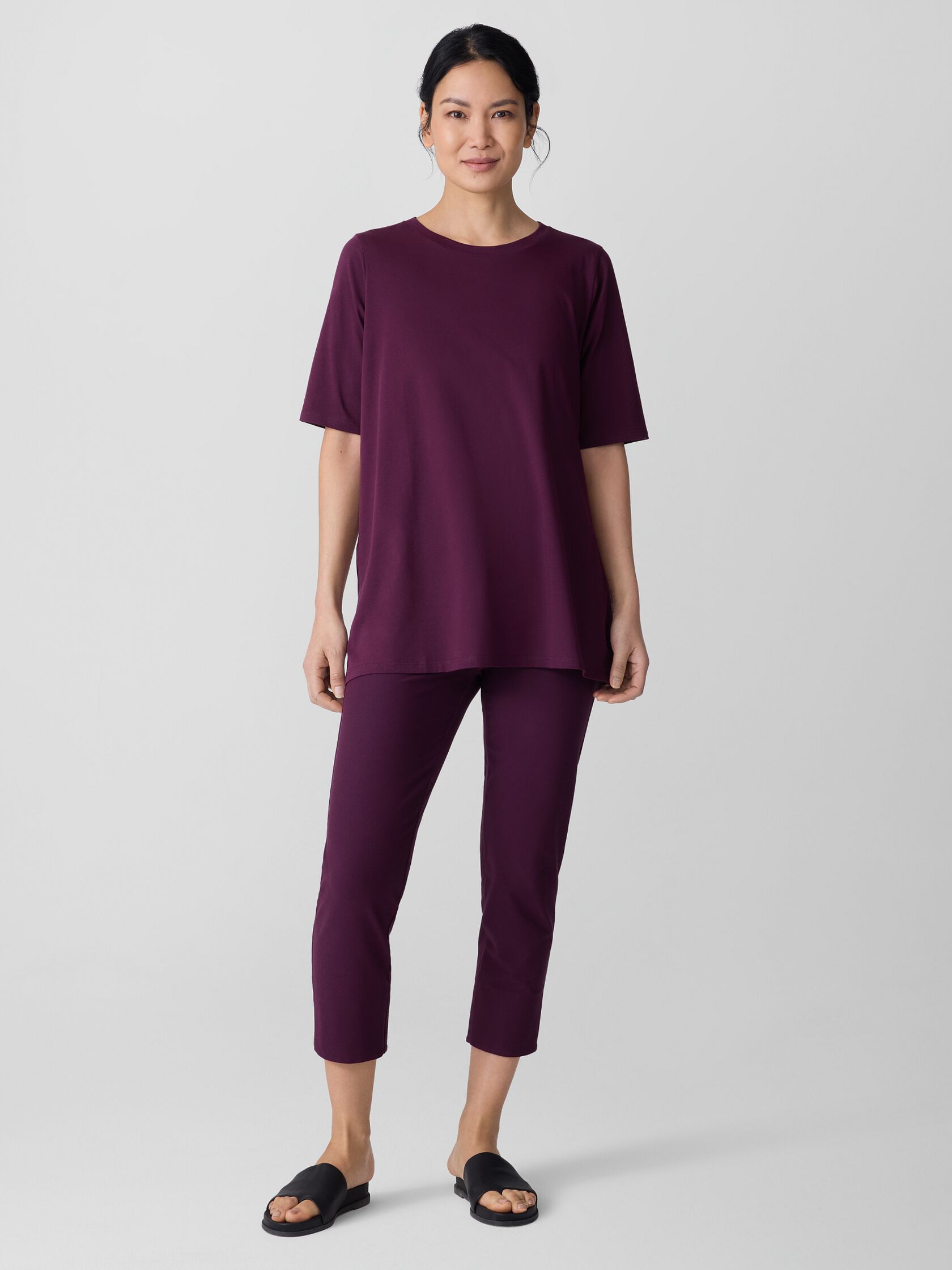 Organic Pima Cotton Jersey Long Tee