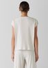 Textured Stretch Rib Round Neck Top