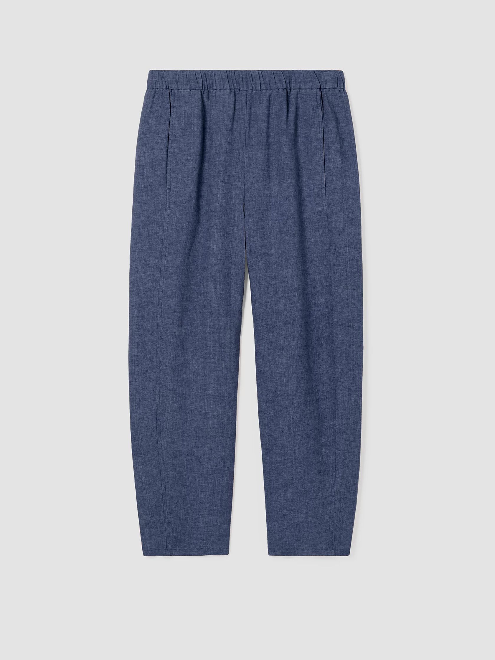 Washed Organic Linen Delave Lantern Pant