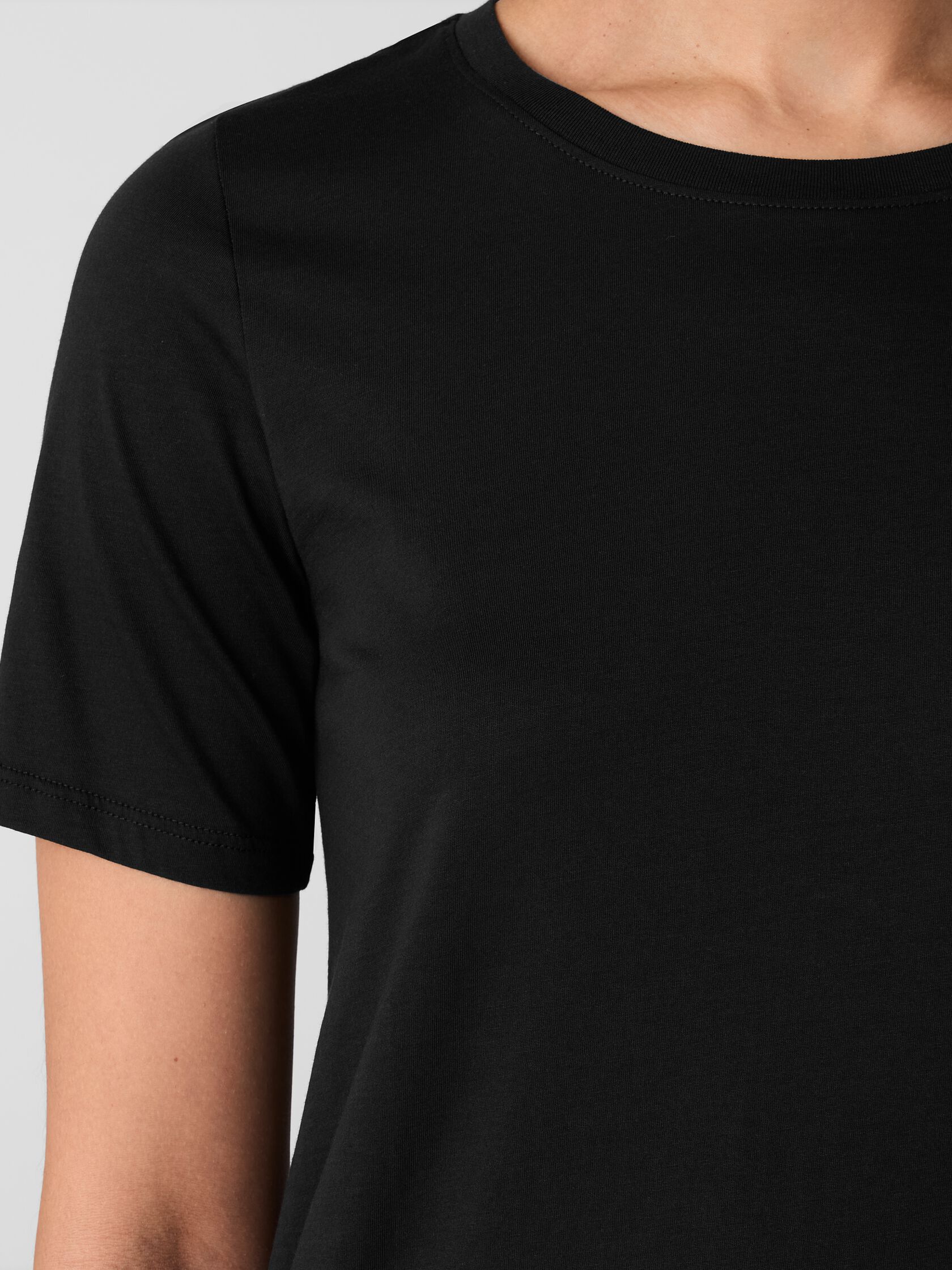 Organic Pima Cotton Jersey Round Neck Tee