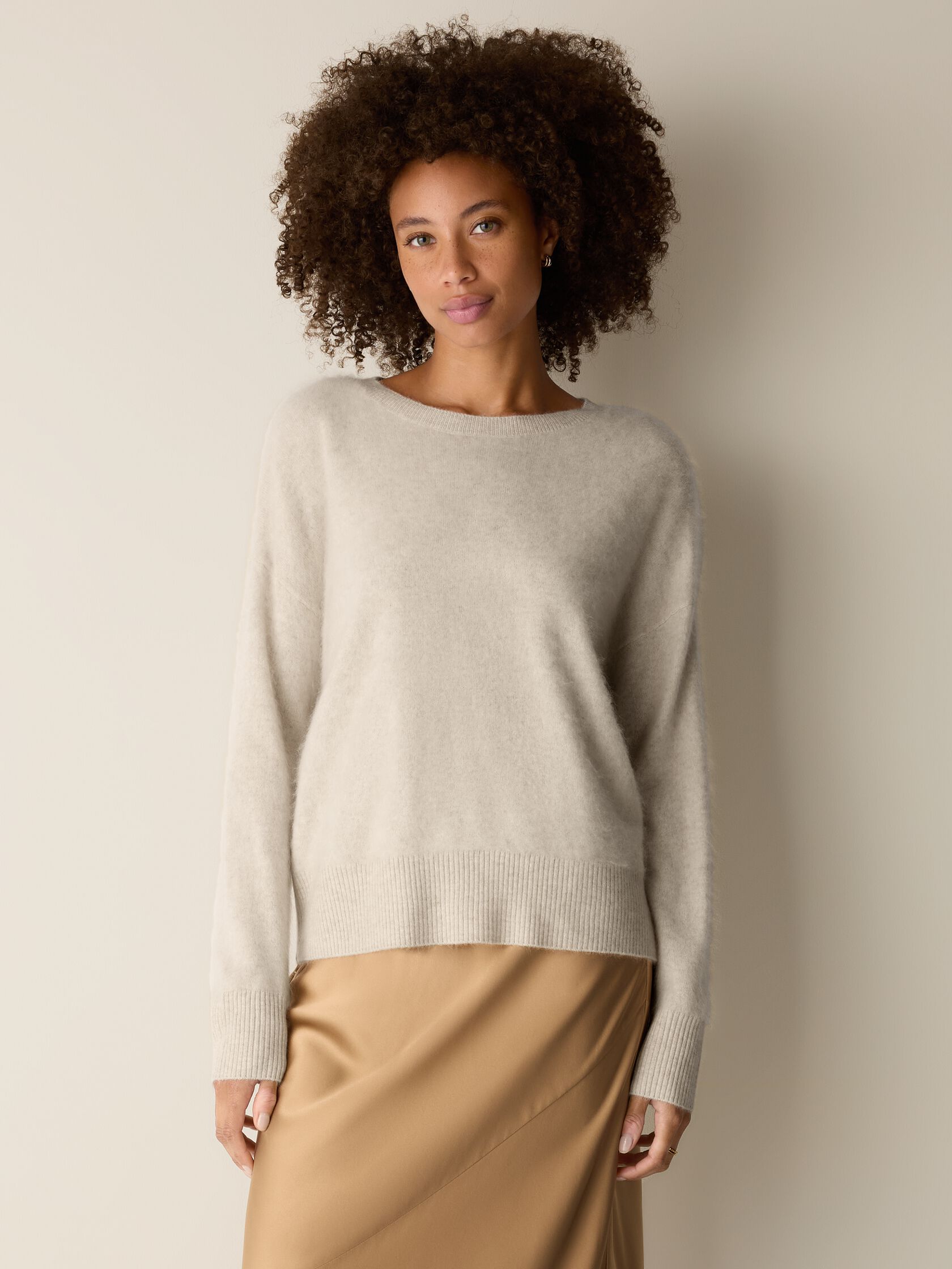 Cashmere Fluff Crew Neck Top