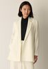 Stretch Wool Crepe Long Blazer