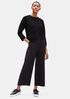 Resewn Rayon and Ponte Cropped Pullover