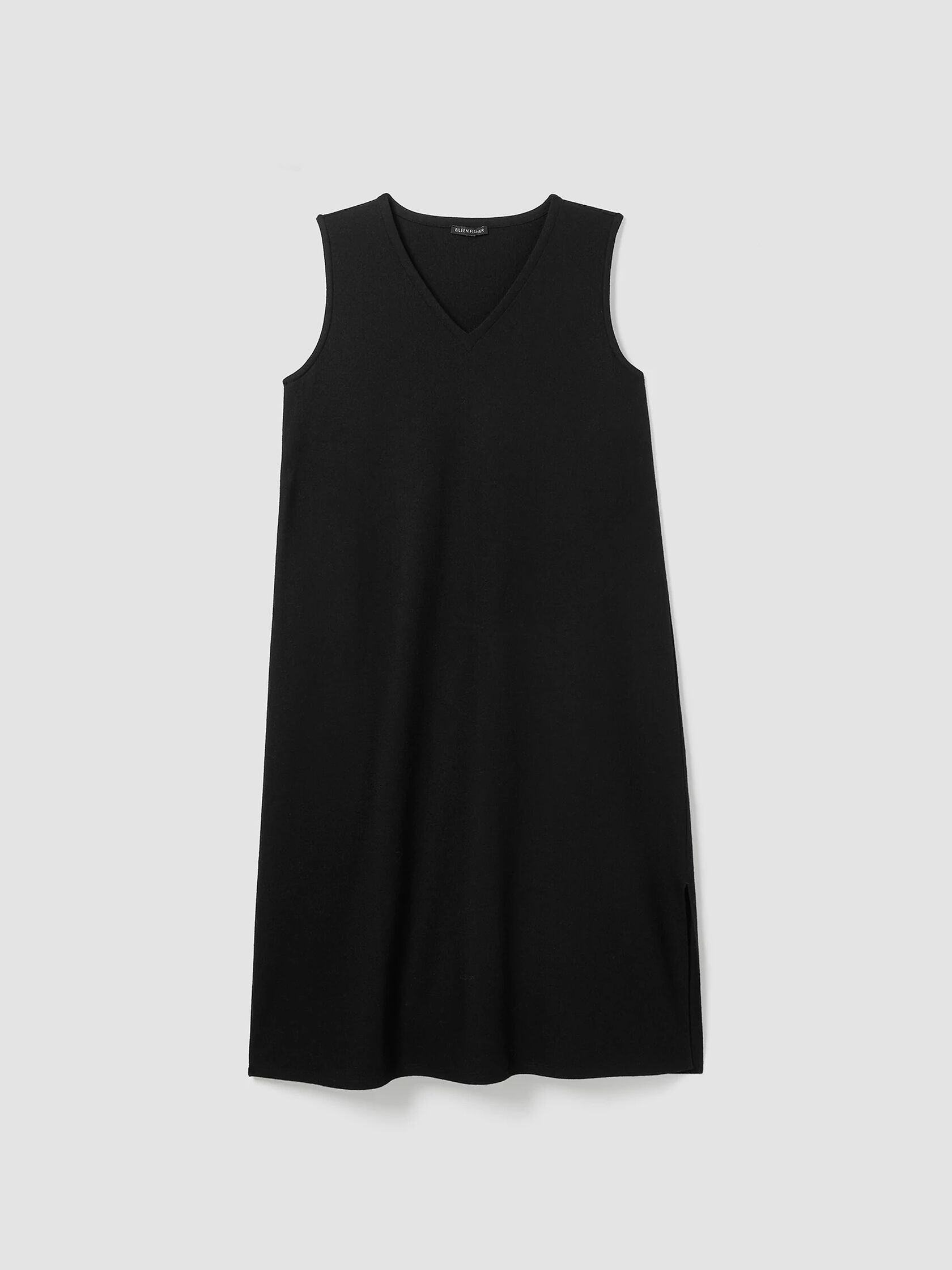 Boiled Wool Jersey V-Neck Dress