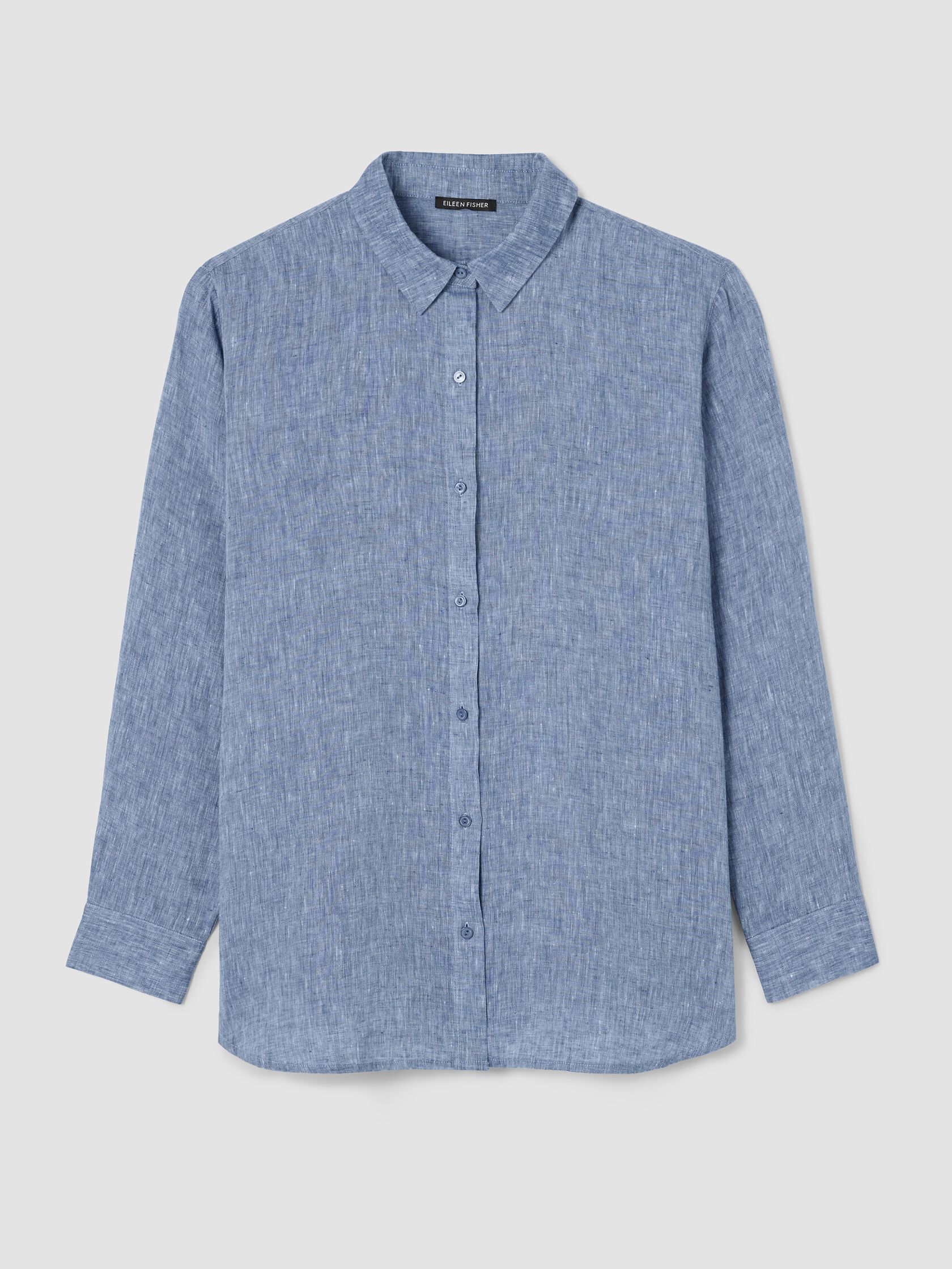 Yarn-Dyed Handkerchief Organic Linen Classic Collar Shirt