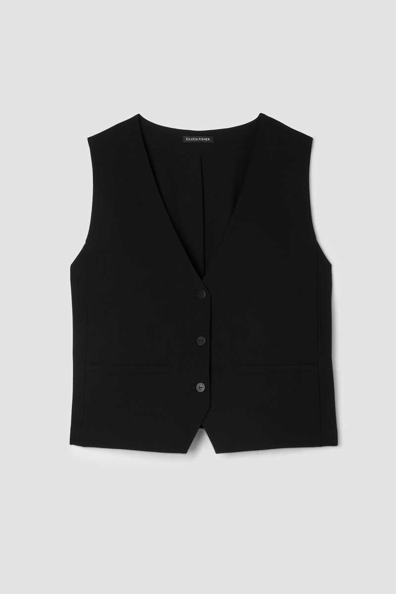 Silk Georgette Crepe Vest Silk Georgette Crepe Vest