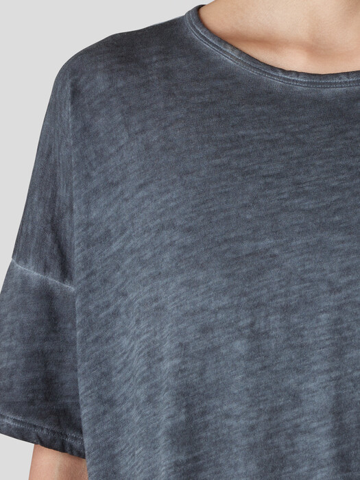 Organic Cotton Hazy Slub Crew Neck Tee