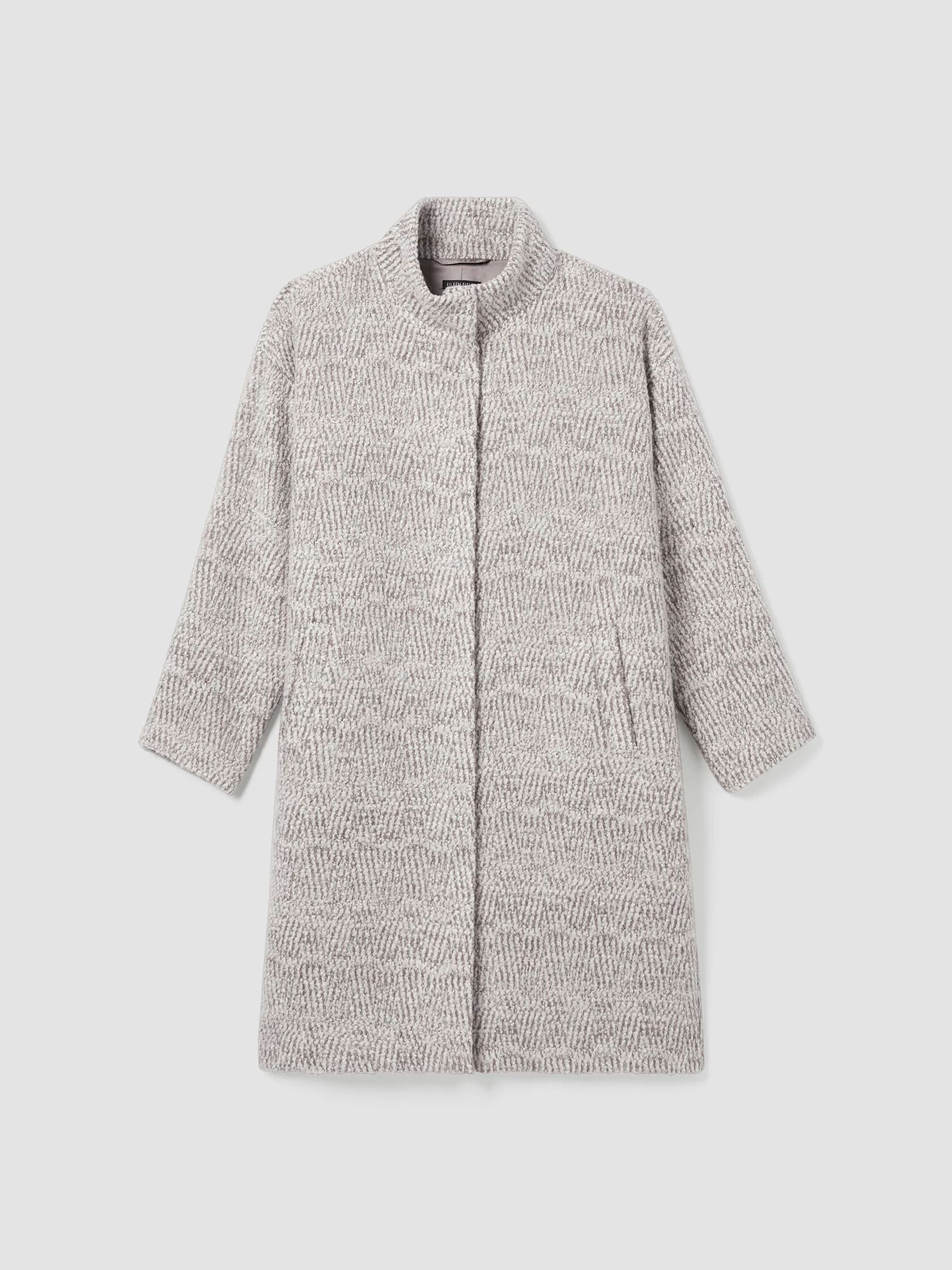 Alpaca Jacquard Stand Collar Coat