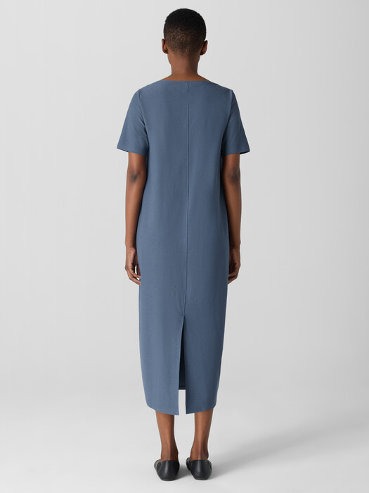 Washable Stretch Crepe Oval Dress