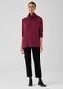 Cotton and Recycled Cashmere Turtleneck Long Top