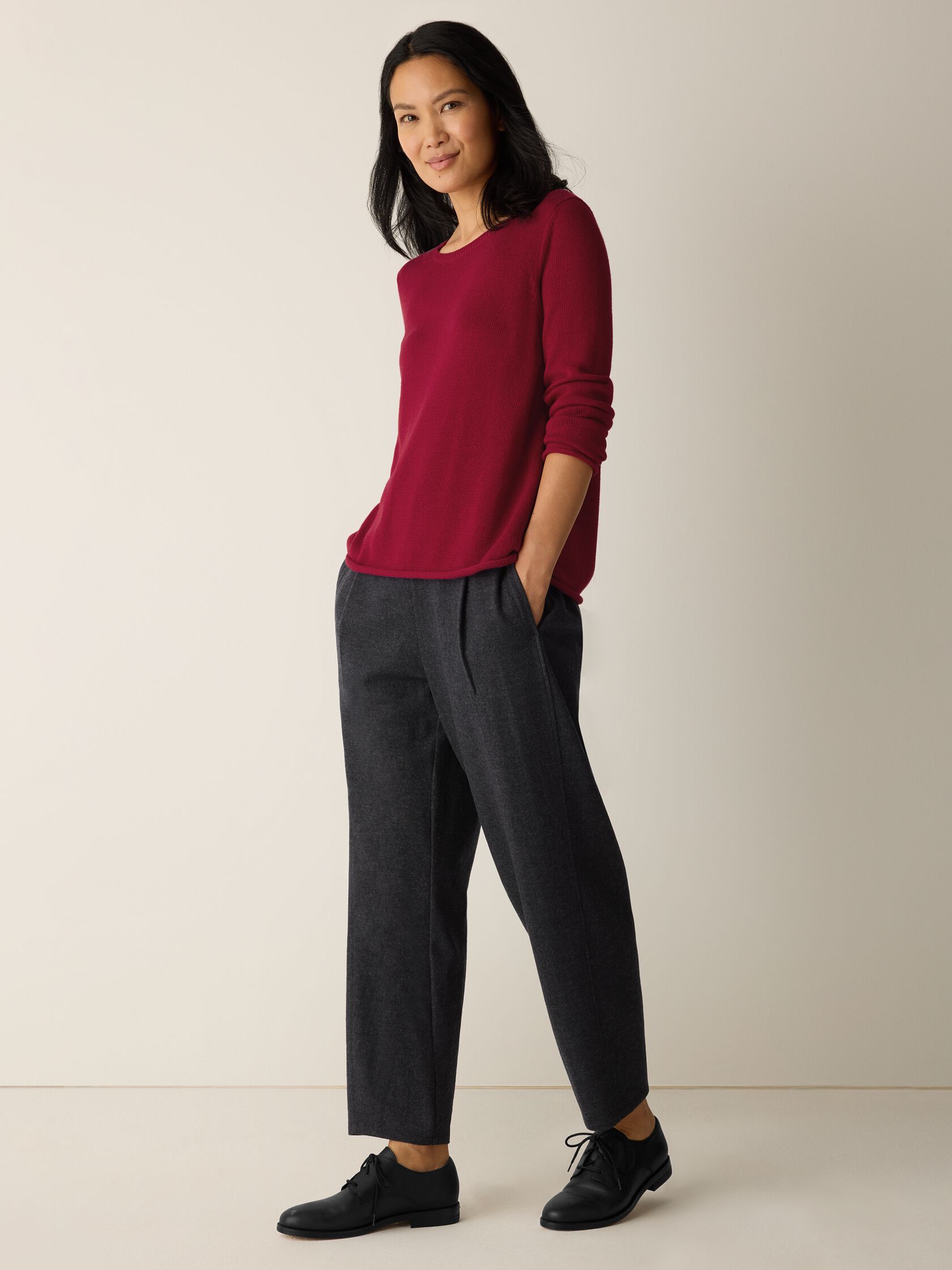 Peruvian Cotton Blend Bateau Neck Top