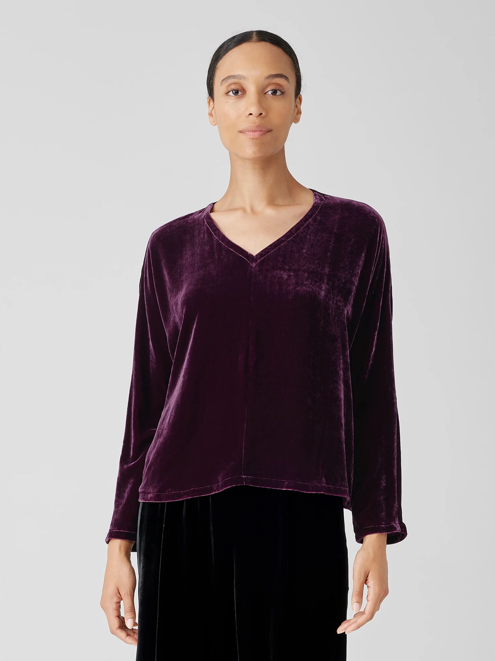 Velvet V-Neck Top