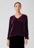 Velvet V-Neck Top