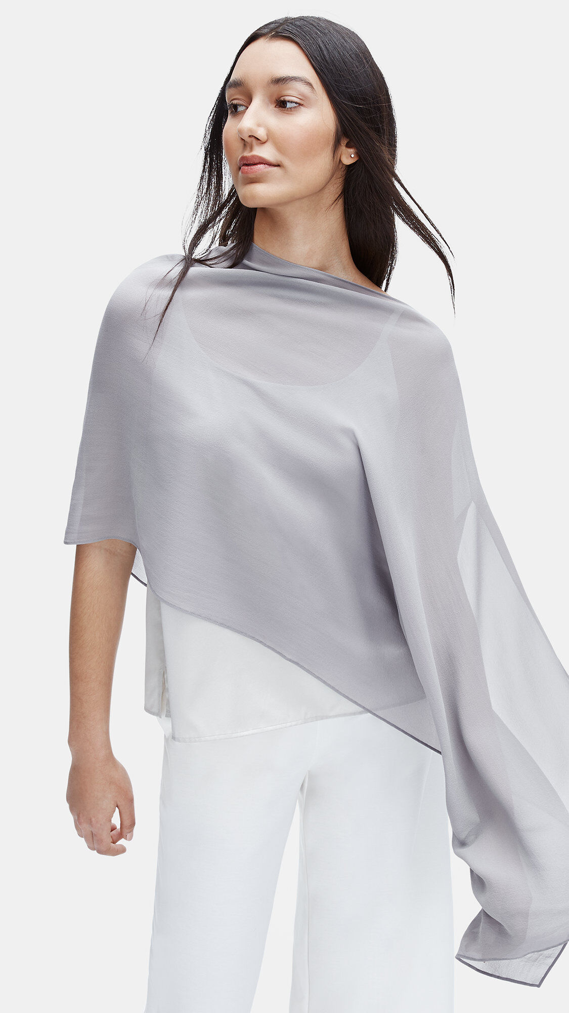 Sheer Silk Georgette Wrap | EILEEN FISHER