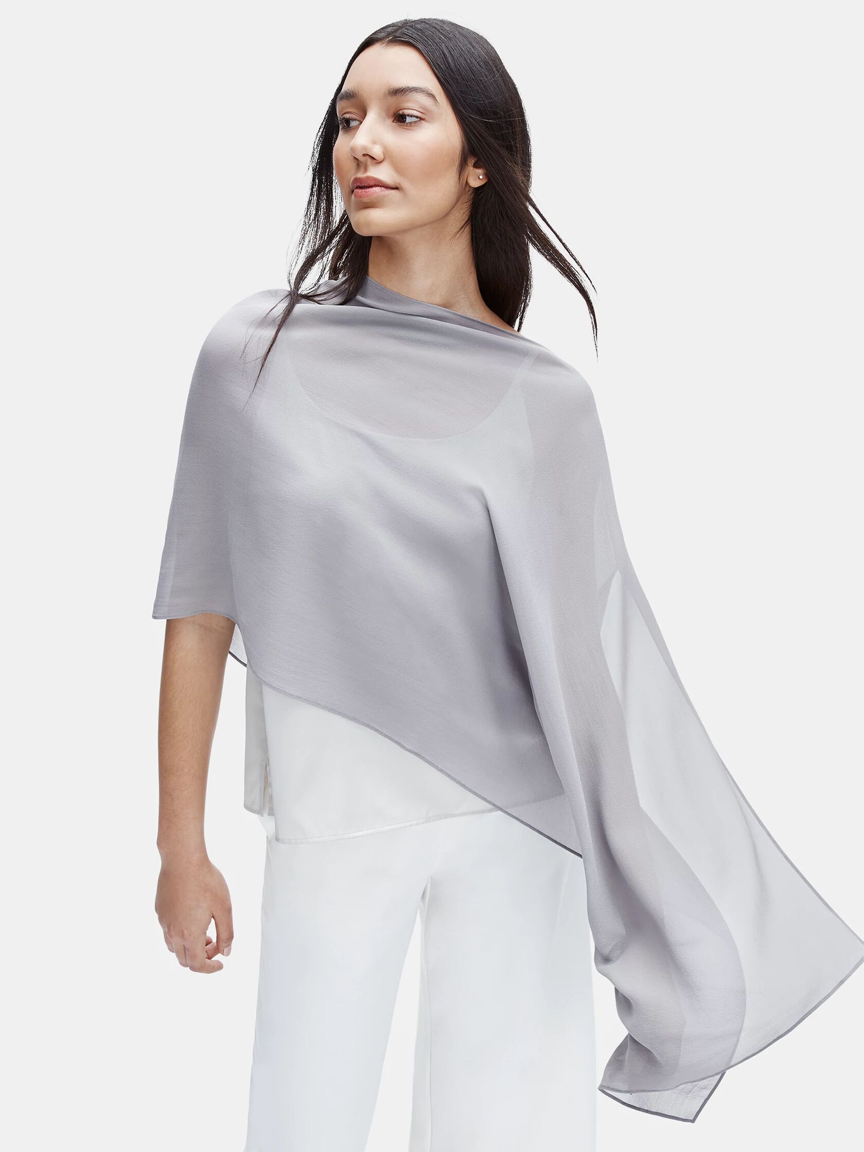 Sheer Silk Georgette Wrap