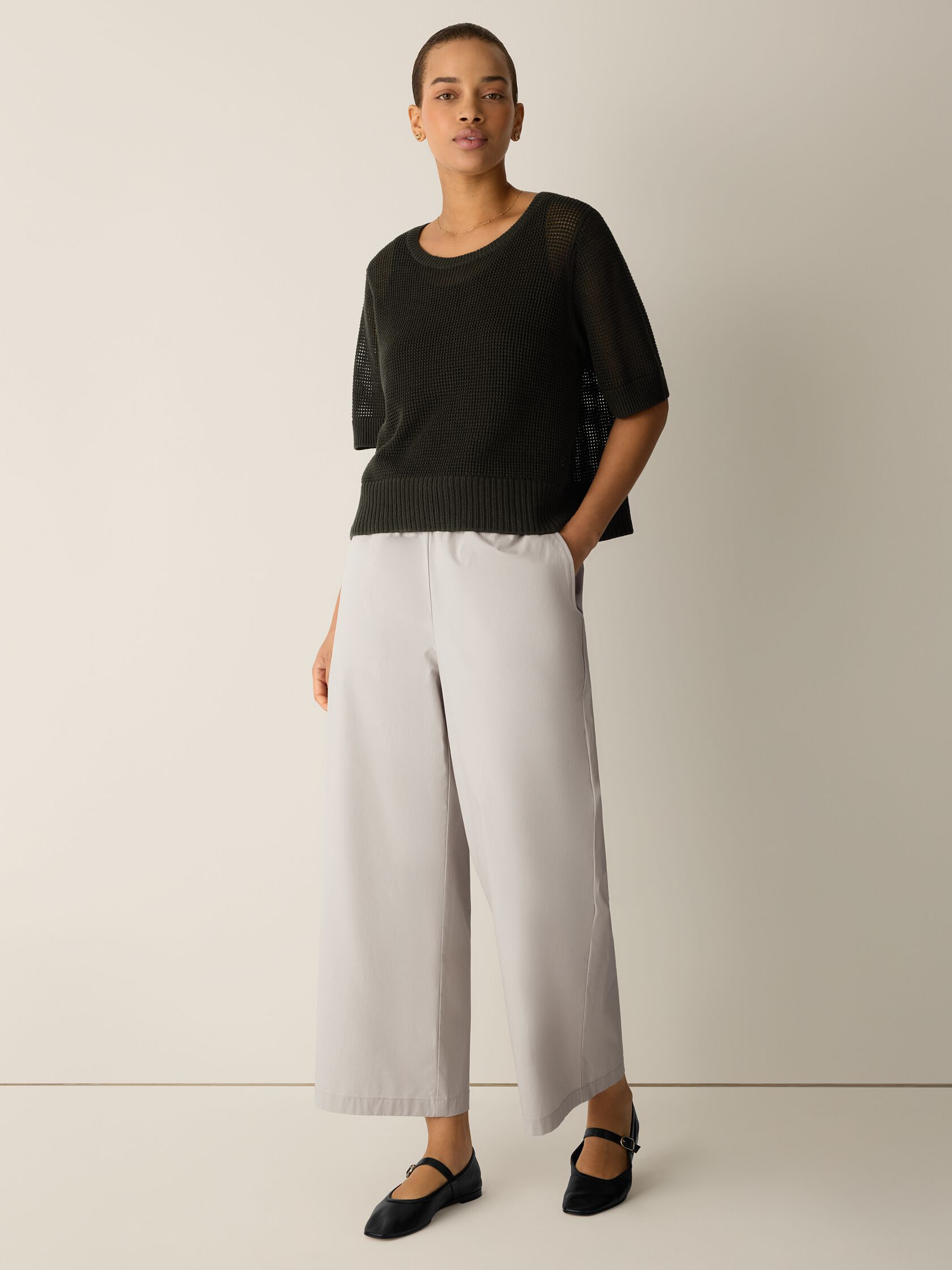 Organic Linen Cotton Round Neck Top