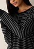 Striped Cozy Brushed Terry Box-Top
