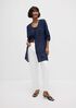 Linen Gauze Strata V-Neck Long Top