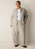 Organic Cotton Boucle Knit Hooded Jacket