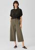 Cotton Hemp Stretch Wide-Leg Pant