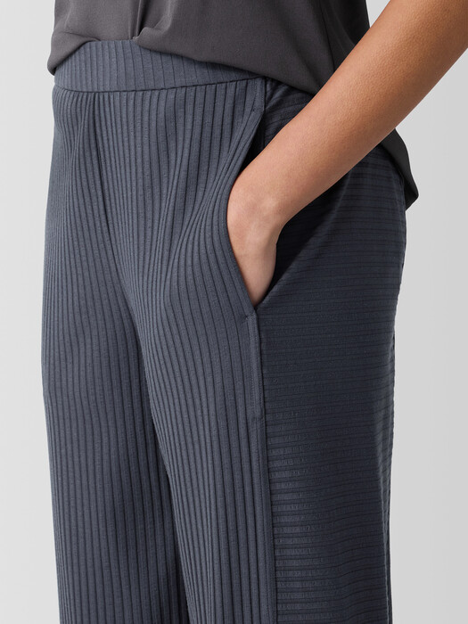 Textured Stretch Rib Lantern Pant