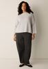 Organic Cotton Fluff Funnel Neck Top
