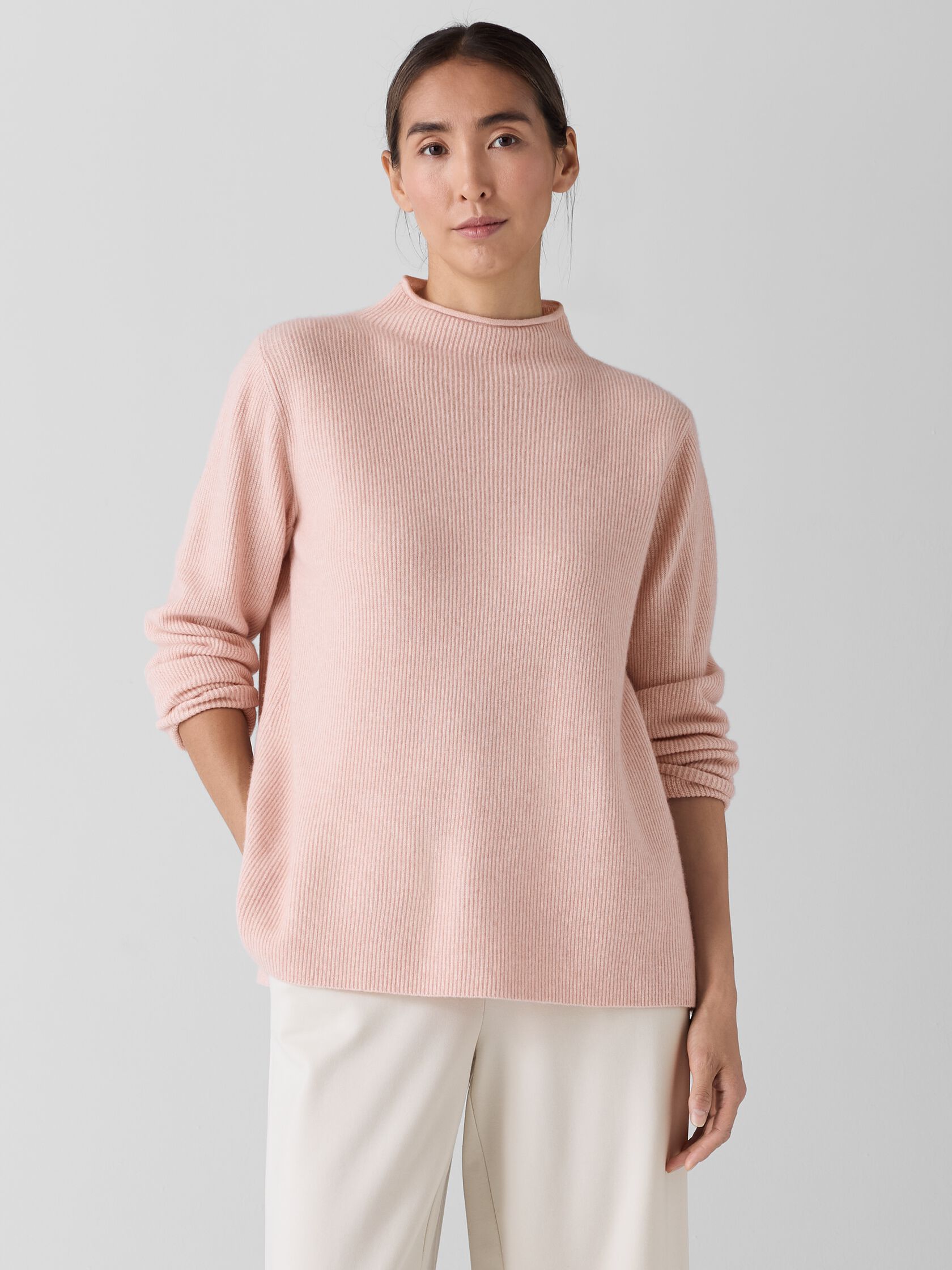 Italian Cashmere Funnel Neck Top