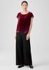 Velvet Ballet Neck Square Top